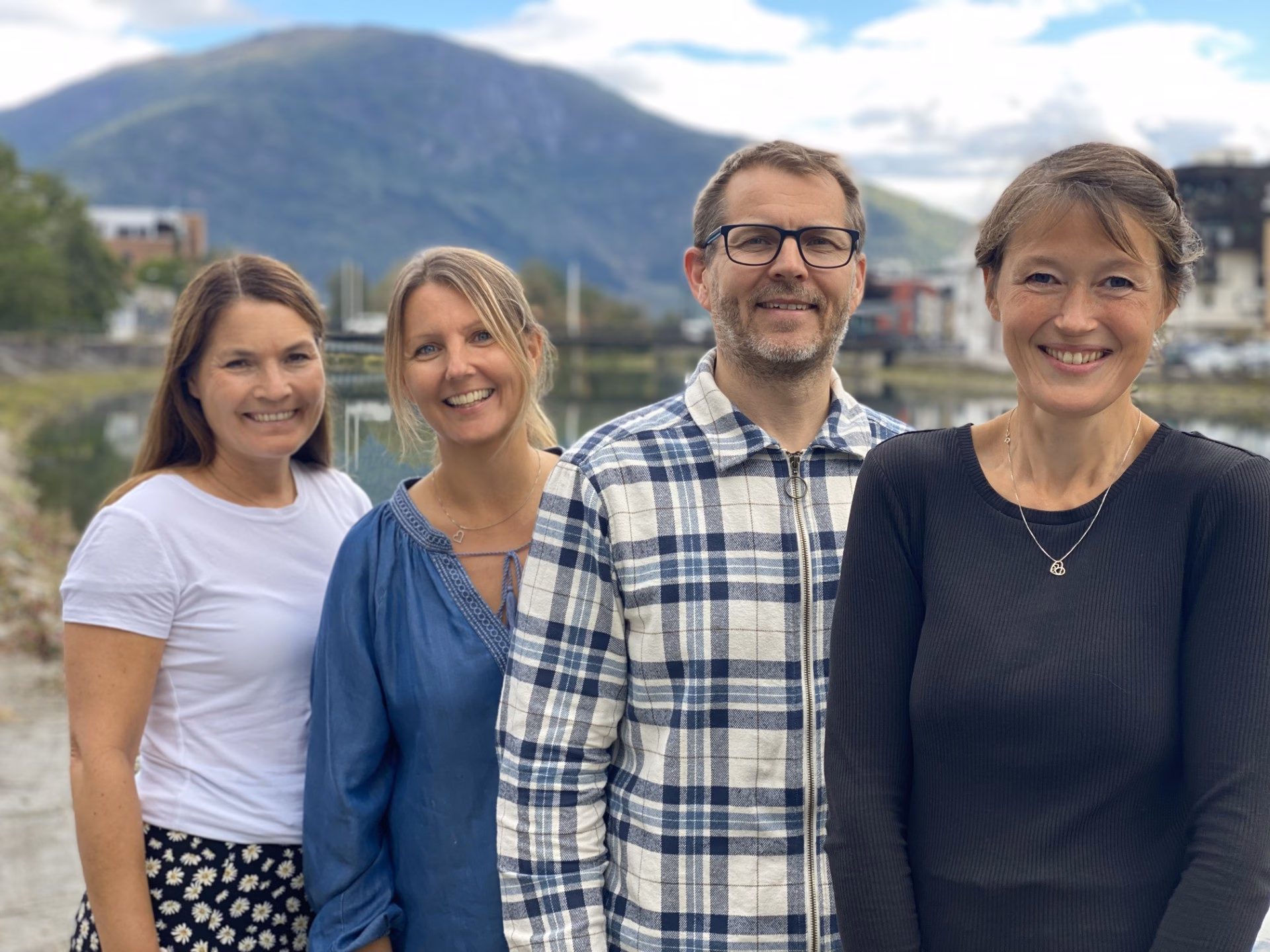 Initiativtakarane i stipendiatgruppa. frå venstre: Kristin Vassbotn Guldhav, Cecilie Øvrebotten, Hans Jacob Westbye og Janne Låver